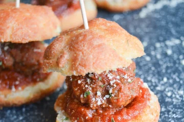 Keto Garlic Bread Meatball Sliders Square Recipe