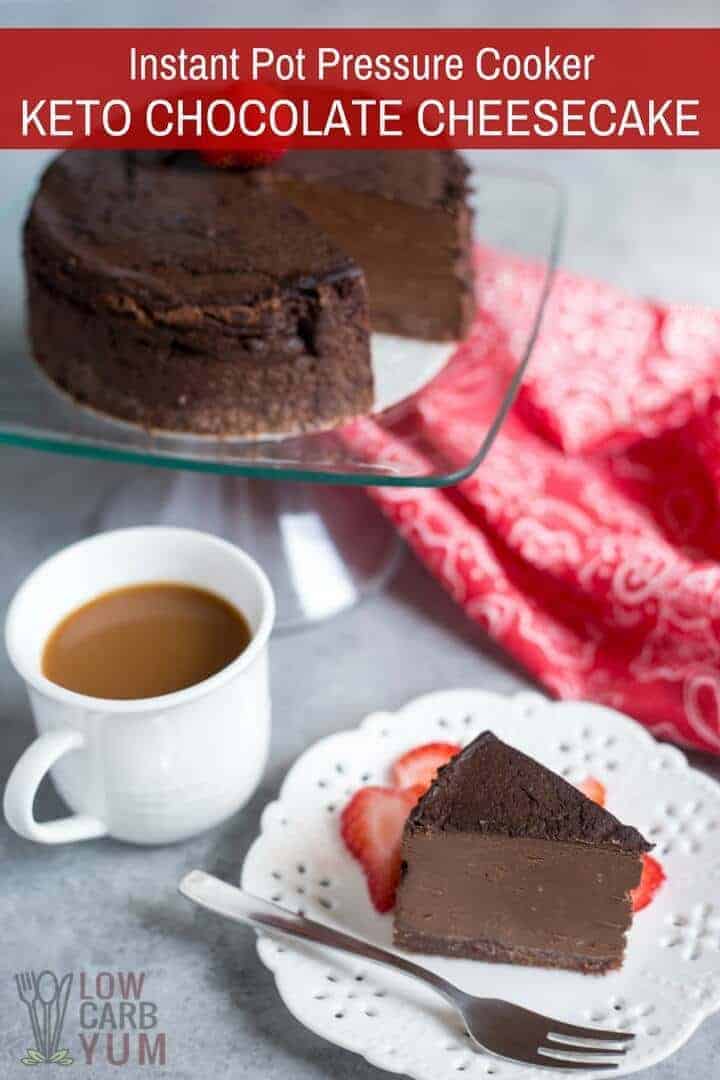 Keto Instant Pot Chocolate Cheesecake